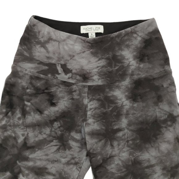 Rachel Zoe Athletic Leggings Size Small Mid Rise Tie-Dye Lightweight Gray - Picture 3 of 6